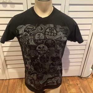 Obey Full Logo Record T-Shirt